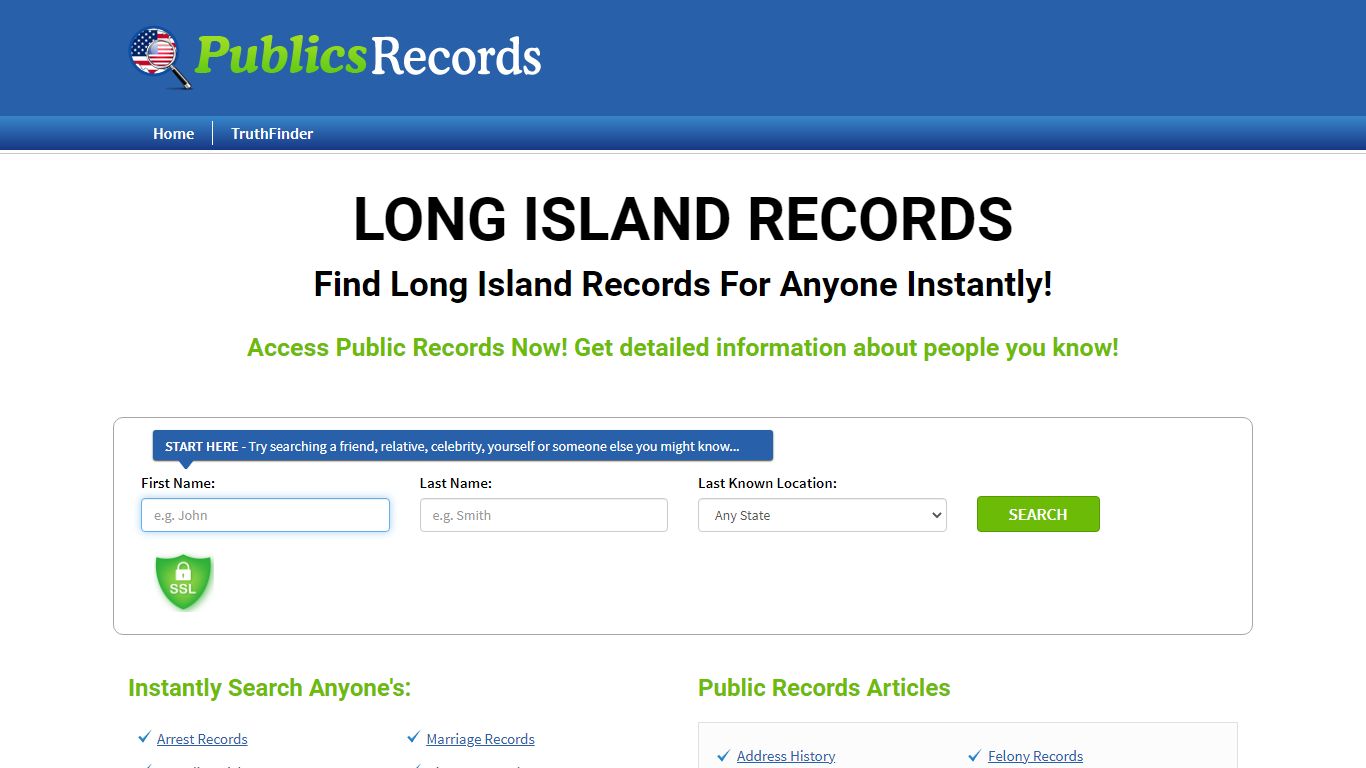 Find Long Island Records For Anyone Instantly!